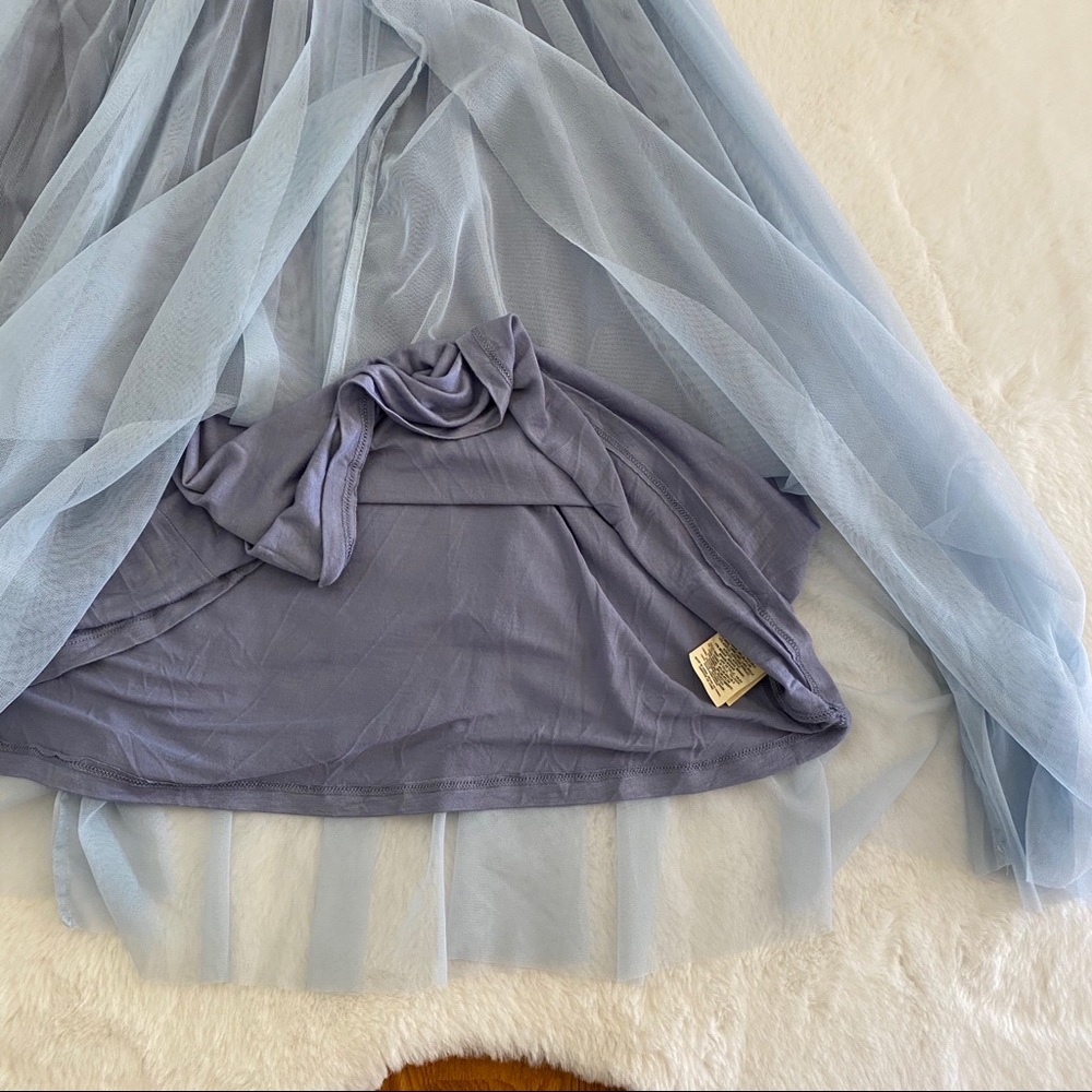 Anthropologie Maeve Layered Arasbeque Dress Blue size L - Picture 14 of 16